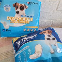 100 Male Dog Disposeable Wraps