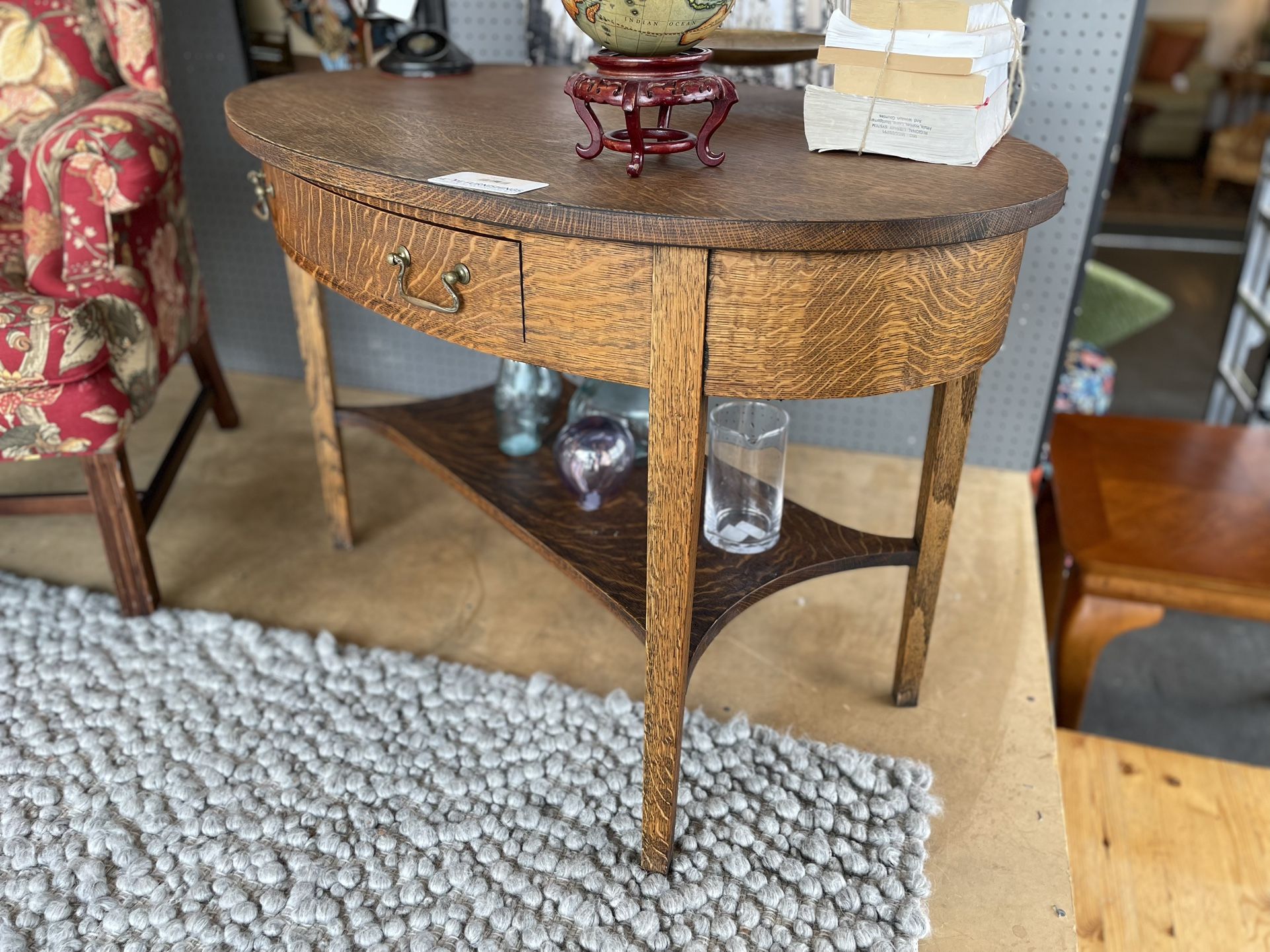 Oval Side Table Antique