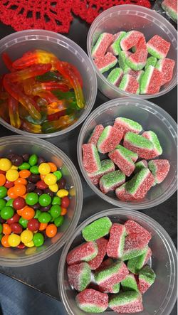 Assorted Candy Mix in Plastic Containers