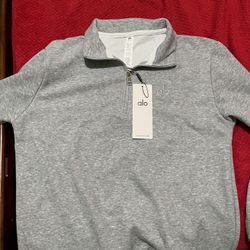 Gray Alo Quarter zip (Brand new) Size S/M