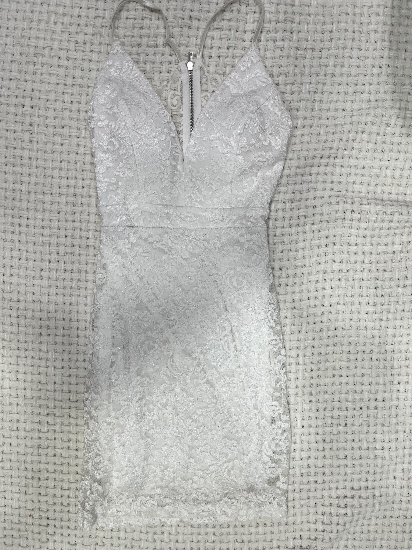 V Neck Lace Body Dress