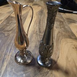 Silver Bud Vases