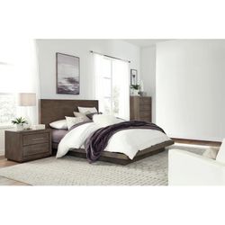 Costco Drustan Queen Bedroom Collection (2 Nightstands + 1 Bed + 1 Dresser) $450/4pcs
