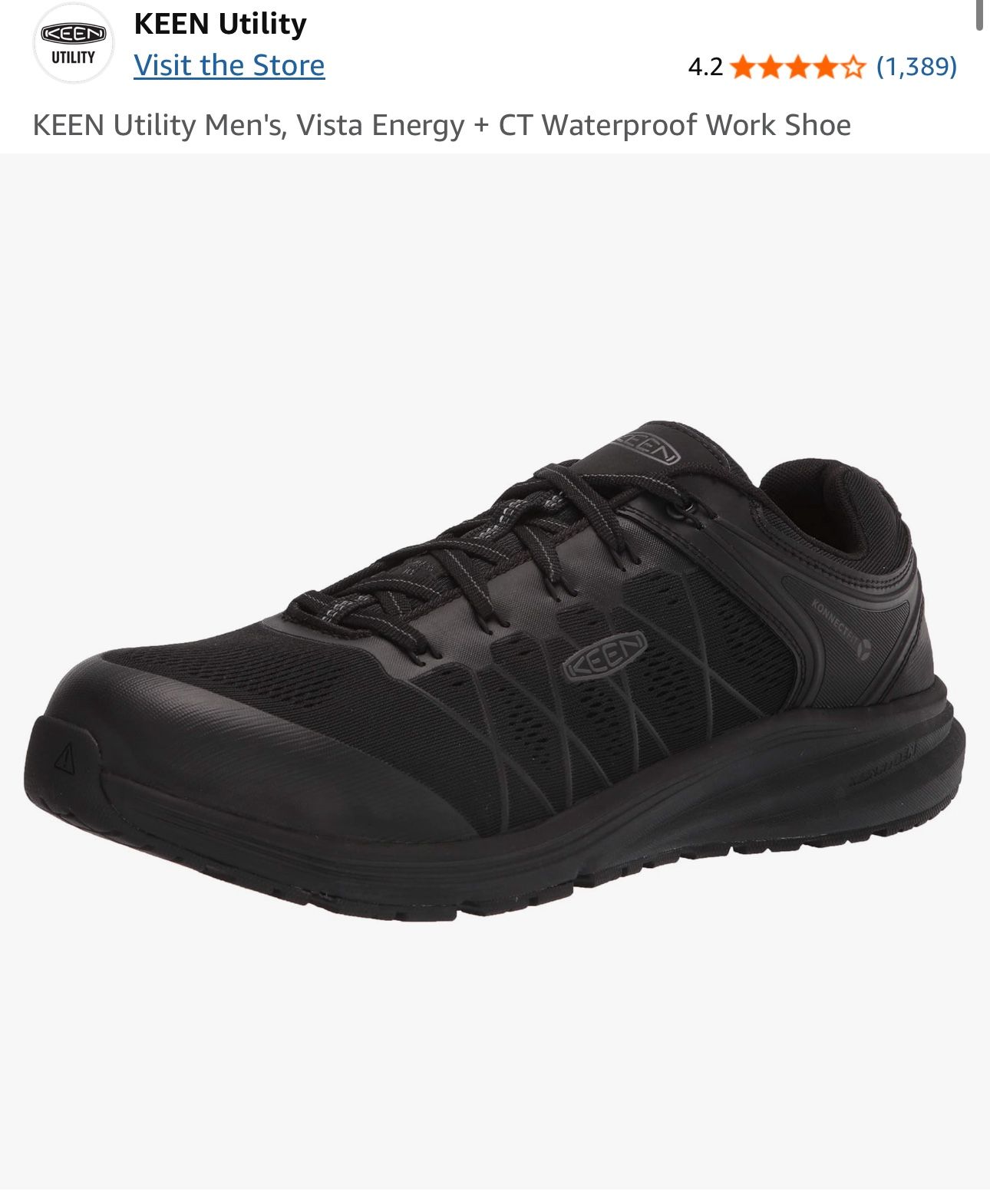 KEEN Utility Men's, Vista Energy + CT Waterproof Work Shoe US Size 14 W
