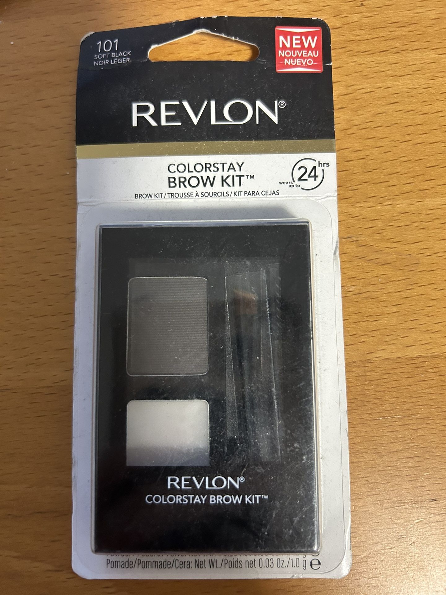 Revlon Colorstay Brow Kit # 101 Soft Black Wear Up To 24 Hrs 0.05 Oz