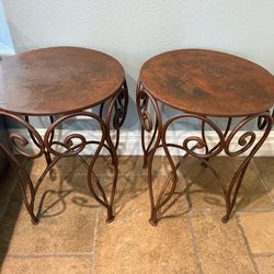 Solid Iron End Tables