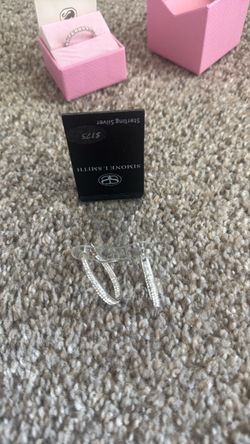 Beautiful sterling silver hoop earrings