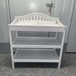 White Changing Table With Pad