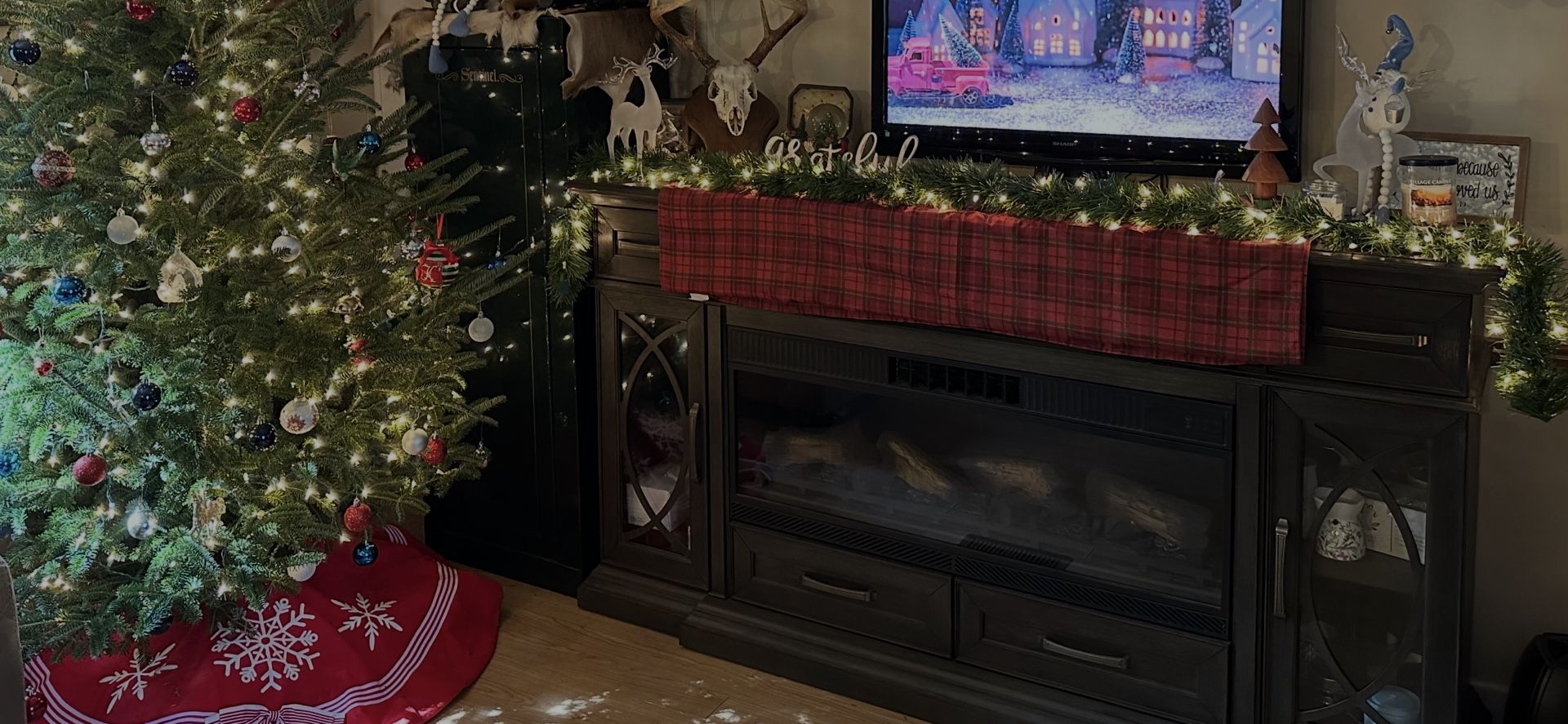 TVConsole With Electric Fireplace