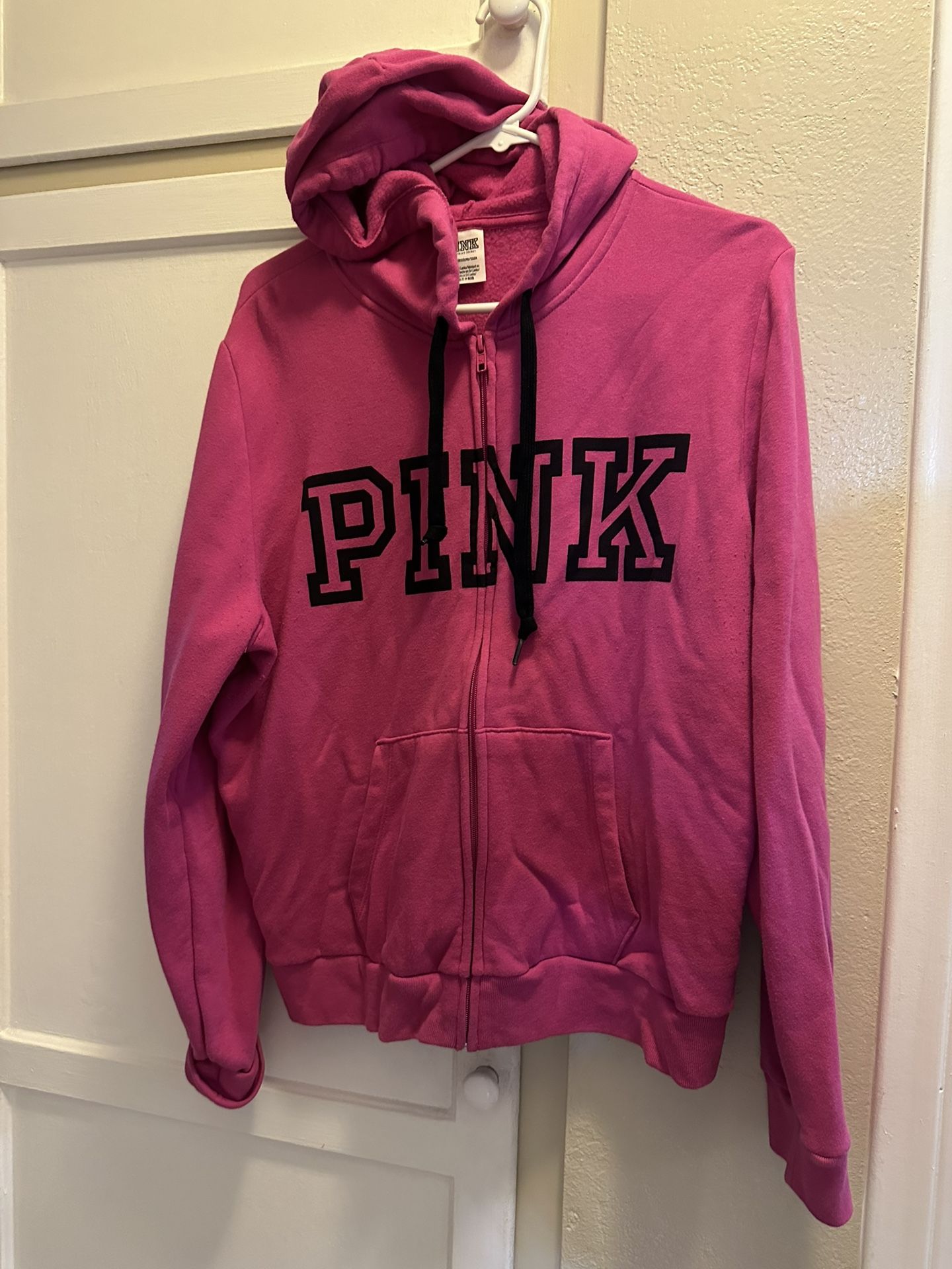 Victoria Secret PINK Zip Up Sweatshirt Size XL