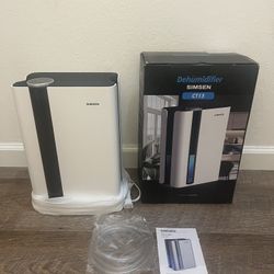 Dehumidifier with Reusable Filter and Ionizer, SIMSEN CT15, 800 sq ft, 95oz, Quiet with Drain Hose (New)