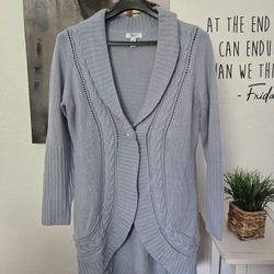 Dygarni California Knit Cardigan Sweater Color Light Blue Size Medium