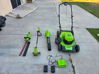 Green Works Mower Set