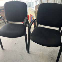 Pair of black office/desk chairs