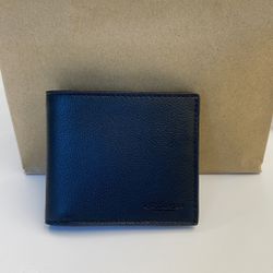 New Coach Men's ID Bill Sport Black Leather Wallet F67630.  Coach. Coach shopping bag avail upon request   Style number F67630  Retail $150  Genuine l