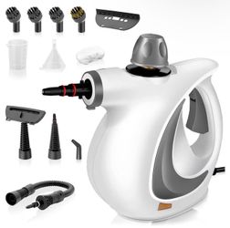 Pressurized Handheld Steam Cleaner for home with 12pcs Accessories & Safety Lock – Multi-Surface Natural Deep Steamer for Cleaning Car, Furniture, Flo