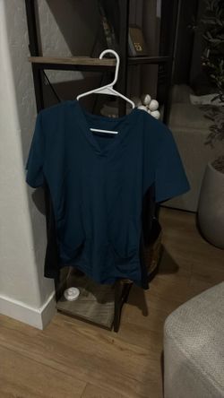 V-Neck Medical Scrub Top with Stretch Side Panels