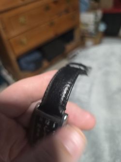 Tommy hilfiger Black Leather Watch Strap