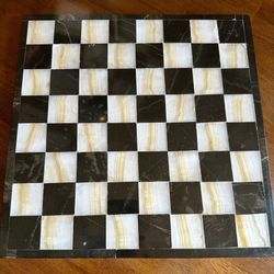 Marble Chess Board 13.5” x 13.5”  Board Only - HEAVY