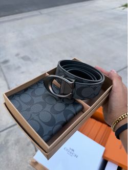 Coach belt and wallet set
