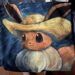 Pokemon Van Gogh Eevee Tote Bag 