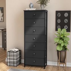 7 Drawers Chest Furniture Storage Tower Organizer Unit for Bedroom