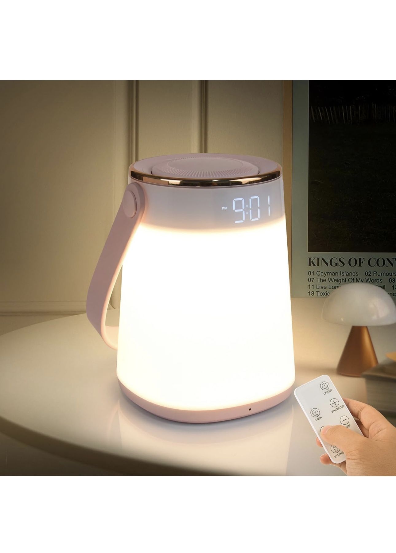 Baby Night Light,Nursery Light for Kids Breastfeeding and Sleep Aid USB Rechargeable Remote-Controlled Nursery Night Light with Timing and Temperature