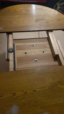 Solid oak wood table