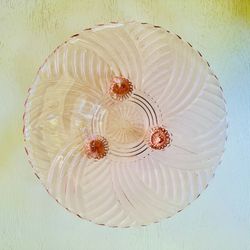 Pink Depression Glass Decorative Dish With Legs 