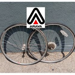 Vintage ARAYA 700C Clincher Wheelset 