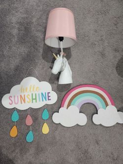 Unicorn/rainbow decor