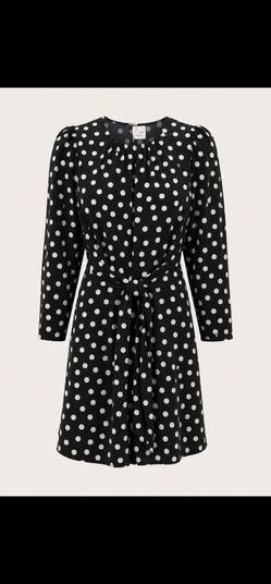 A New Day Black & White Polka Dot Dress