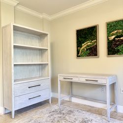 Restoration Hardware JEUNE FRENCH CONTEMPORARY BOOKCASE & DESK for Office - RH