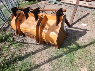 Case 580 loader backhoe bucket with flip forks