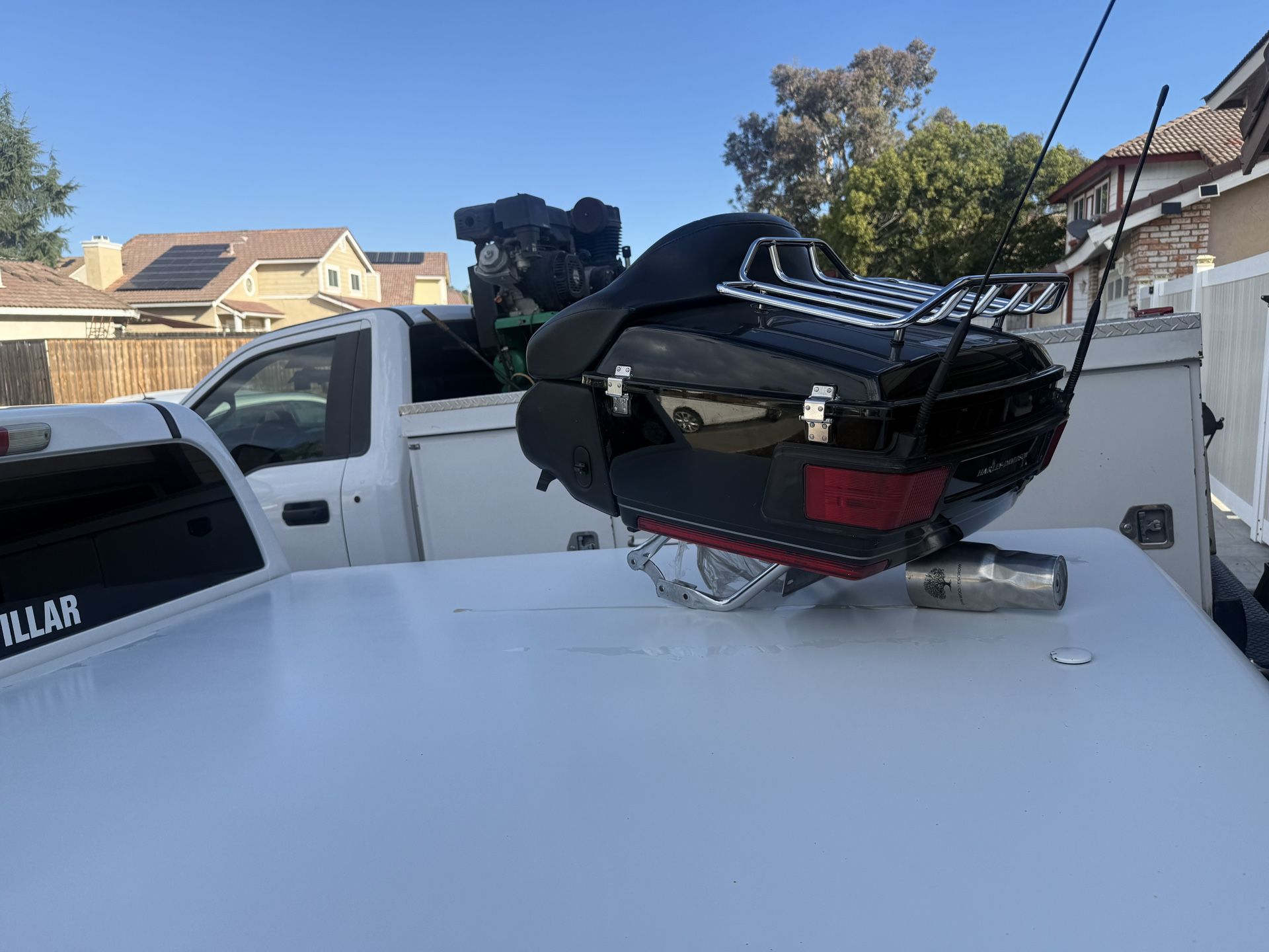 Back Rest Storage Box For Harley Davidson 