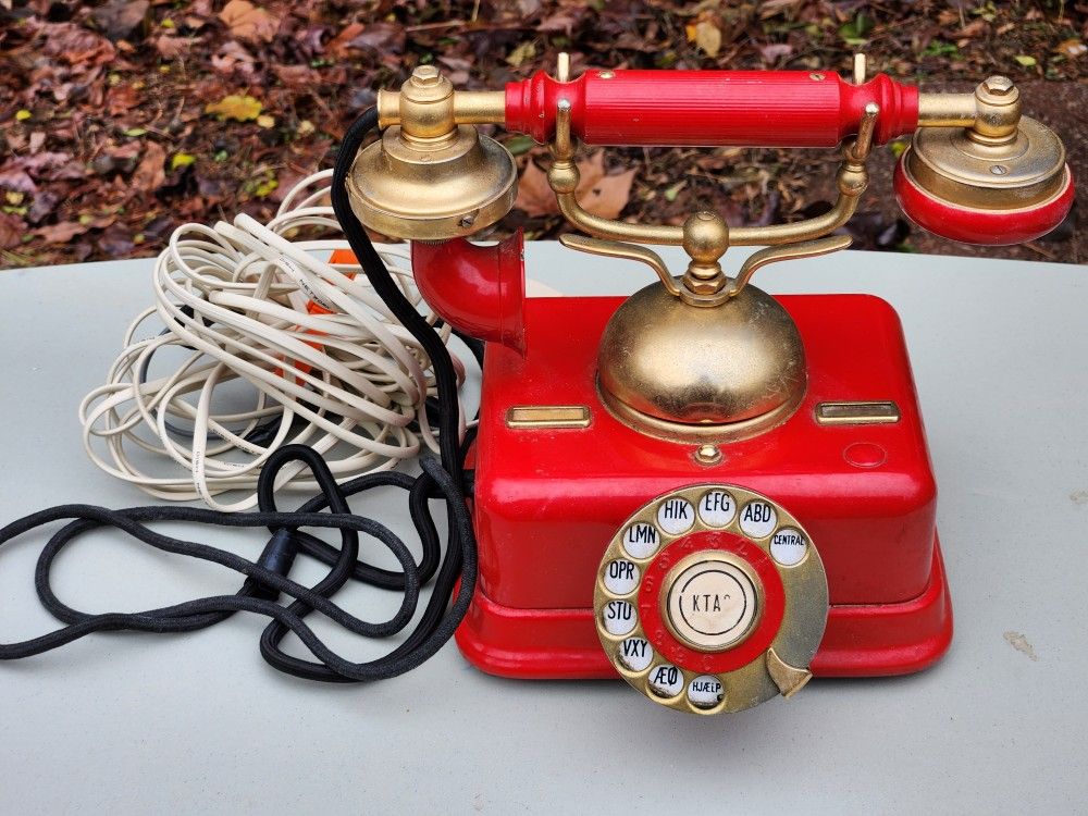 Danish Kjobenhavns Telefon Aktieselskab Rotary Desk Phone - Antique