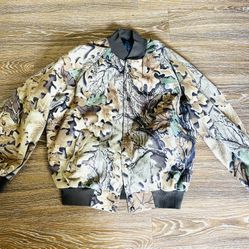 Vintage 80s Realtree Camo Zip Up Fleece Jacket Men’s Size Large