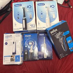 Electric Toothbrushes And Flosser And Shaver Brand New In Box