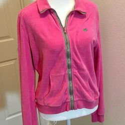 Lilly Pulitzer Zip Up Terry Cloth Jacket- Medium  $32