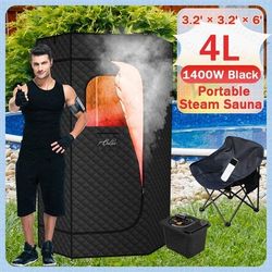 1400 W Adaptable Portable Steam Sauna Infrared Home Sauna, Chair, Remote Control