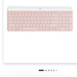 Computer Keyboard Pink No Mouse 