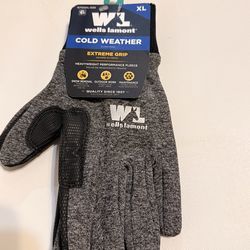 2 par de Guantes por $10 Wells Lamont para hombre, paquete de 2, de felpa de alto rendimiento, con palma de PVC, talla xl