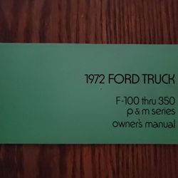 1972 Ford Truck owners manual