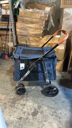 CANINE CANYON Scout Pet Stroller, Heavy Duty Dog Stroller for Large/Medium Dogs, Foldable Pet Stroller for 2 Small Dogs with All-Terrain Wheels, Stora