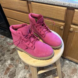 Pink Timberland Boots Size 7