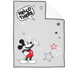Baby Mickey Mouse Crib Set Blanket 24x36, Crib Mouse Skirt, Baby  Crib Sheet & Pillow Case