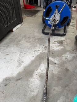 Hydrostar drain auger 50ft 1/2 cable with  auto feeding