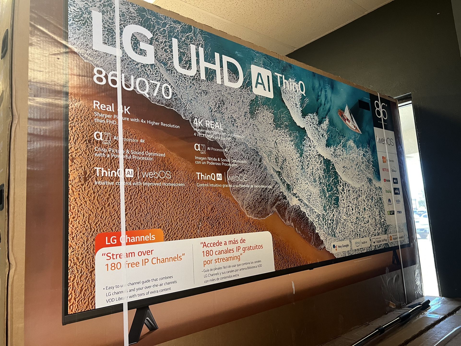 86 Lg Tv Smart 4k 6 Month Warranty. Free Delivery