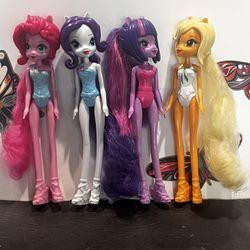 MY LITTLE PONY EQUESTRIA BUNDLE OF 4 DOLLS - 9 INCH