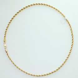 Gold Plated Rope Chain 19"